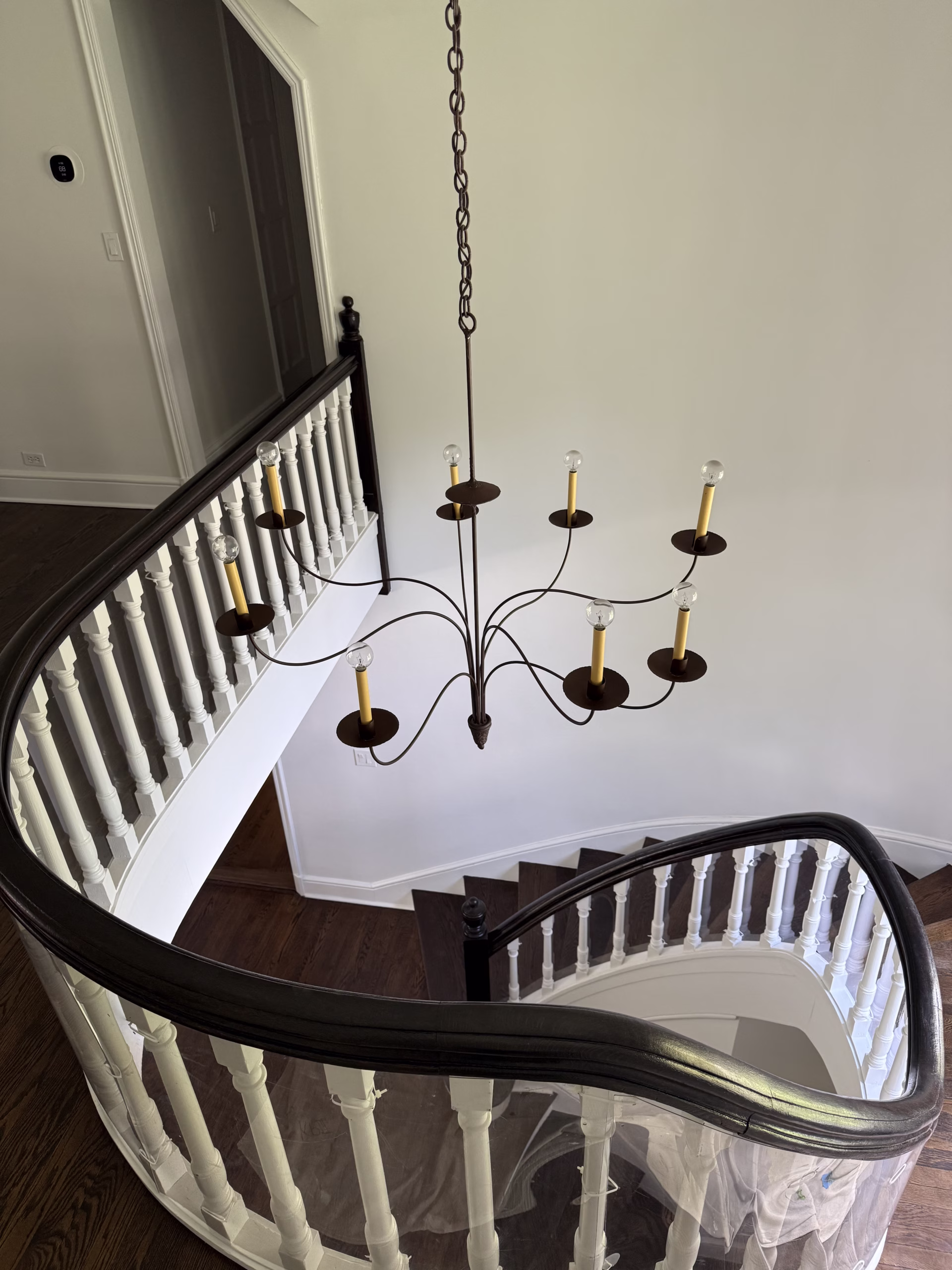 Interior painting of living room walls ceiling and trim in Redding CT