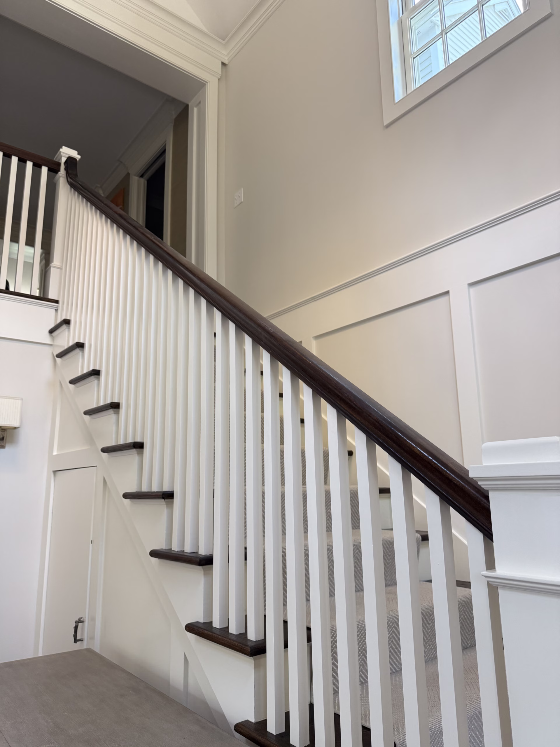 Interior staircase painting project in Ridgefield CT