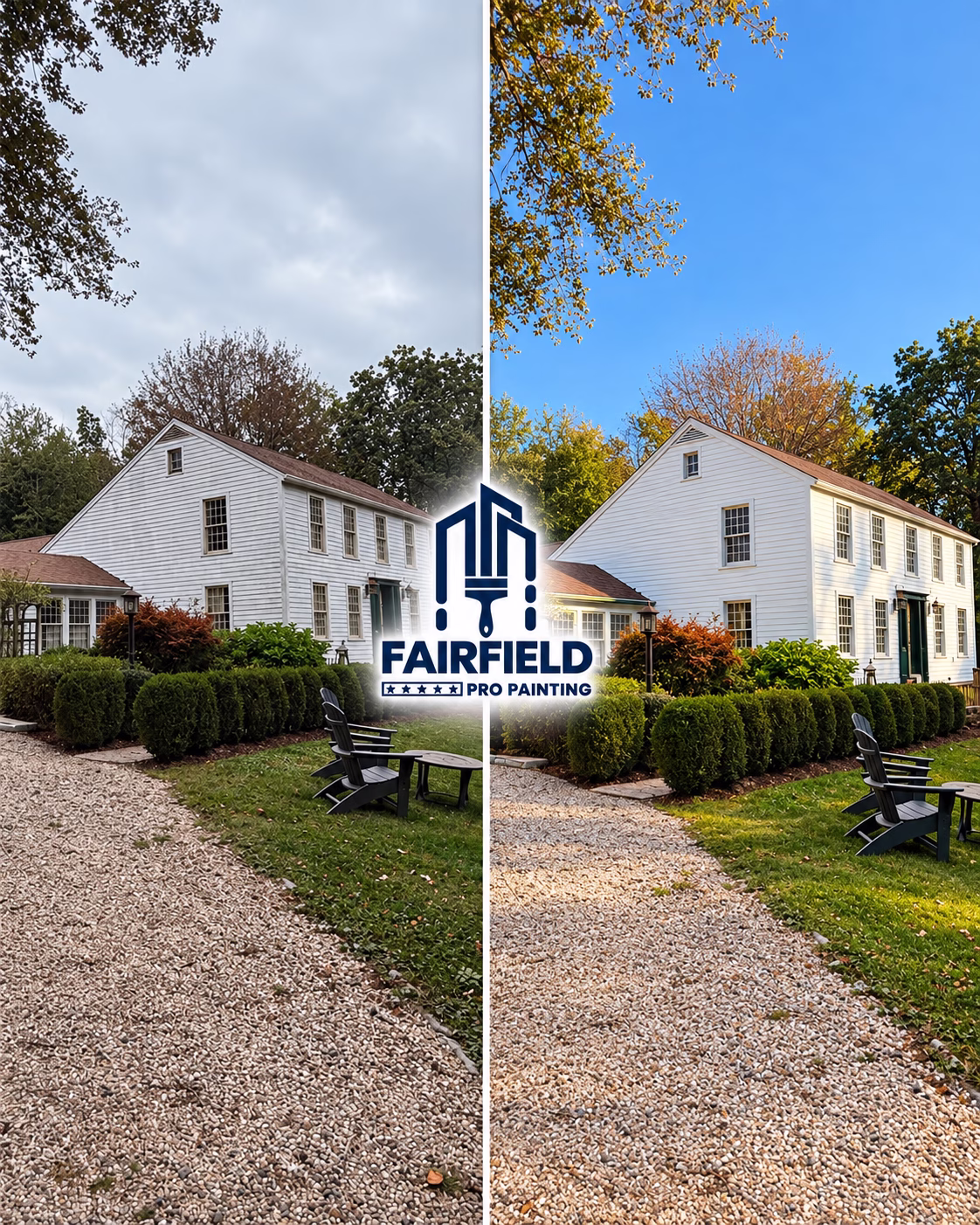 Exterior Painting in Roxbury, CT | Off-White Sherwin-Williams Finish