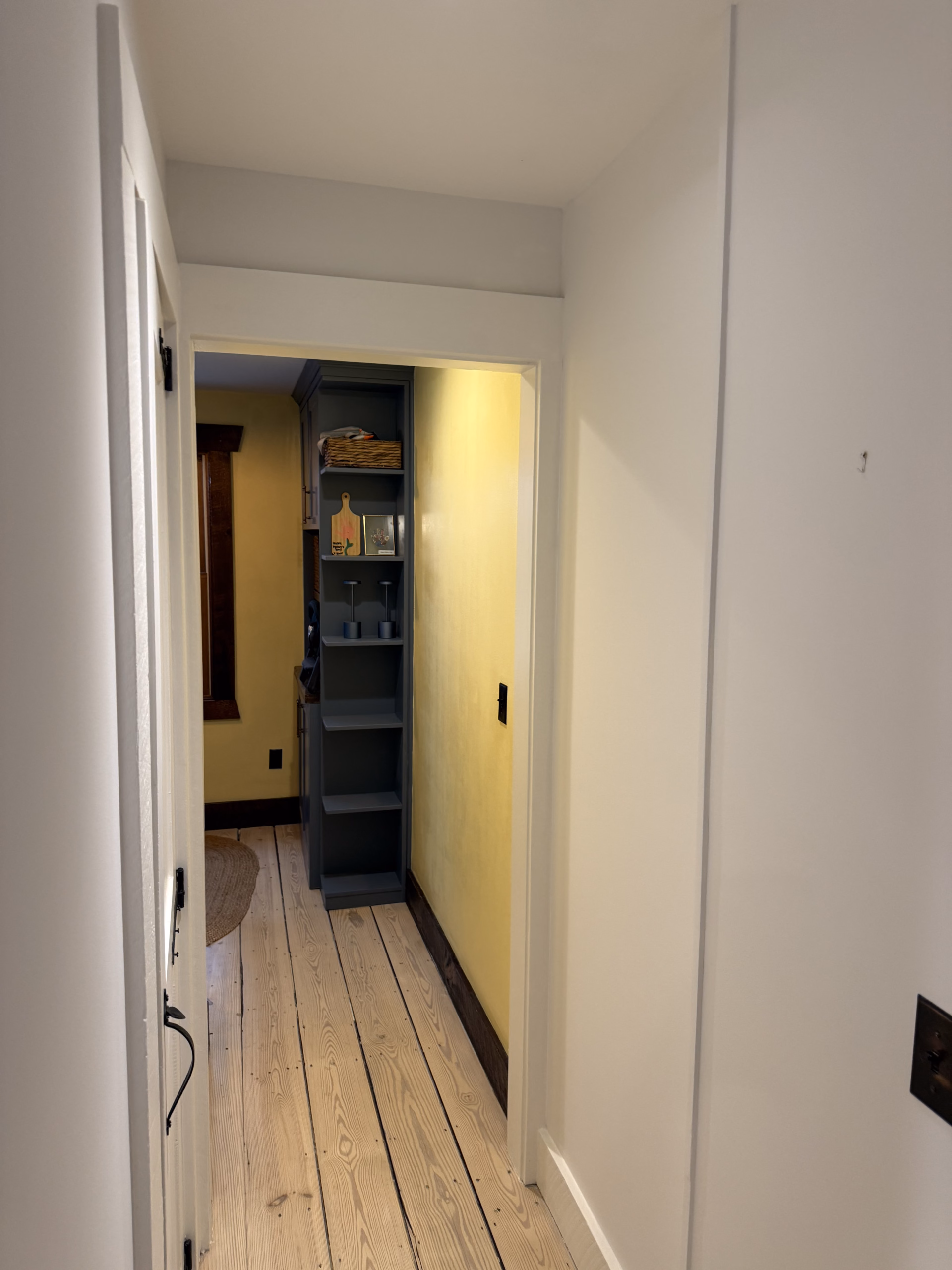 Hallway interior painting with white flat walls and white ceiling in Fairfield CT