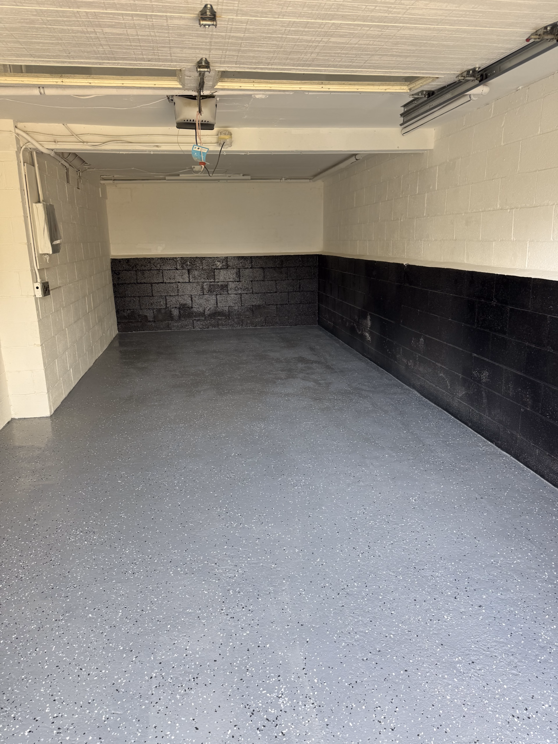 Garage painting and floor coating work in progress New Haven CT