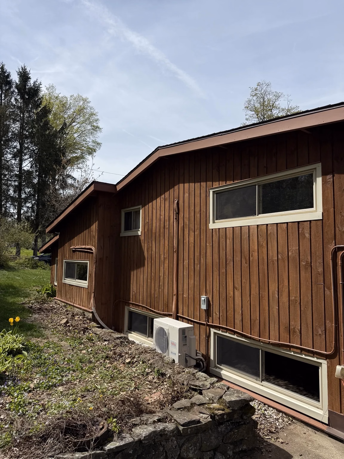 Completed siding stain New Milford CT original house color